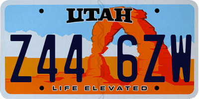 UT license plate Z446ZW