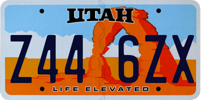 UT license plate Z446ZX