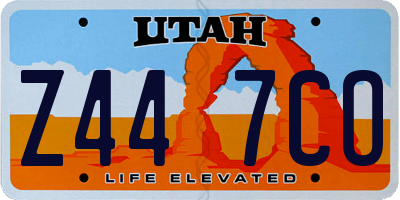 UT license plate Z447CO