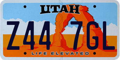 UT license plate Z447GL