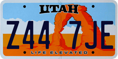 UT license plate Z447JE