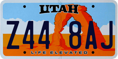 UT license plate Z448AJ