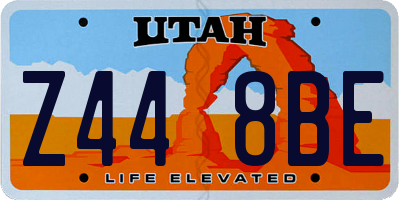 UT license plate Z448BE