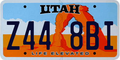 UT license plate Z448BI