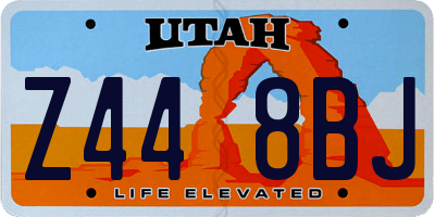 UT license plate Z448BJ