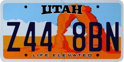 UT license plate Z448BN