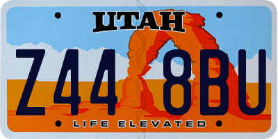 UT license plate Z448BU