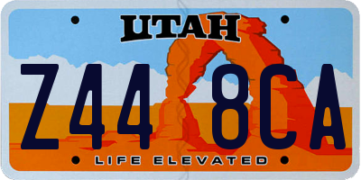 UT license plate Z448CA