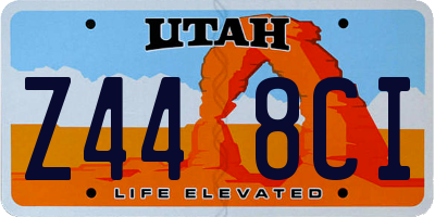 UT license plate Z448CI