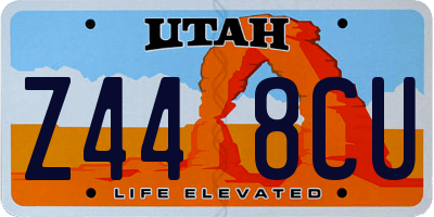 UT license plate Z448CU