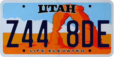 UT license plate Z448DE