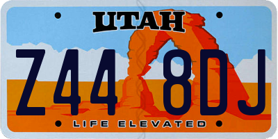 UT license plate Z448DJ