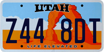 UT license plate Z448DT