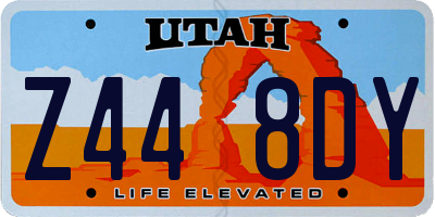 UT license plate Z448DY