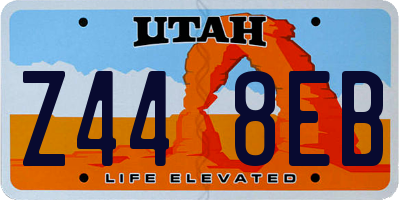 UT license plate Z448EB