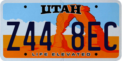 UT license plate Z448EC