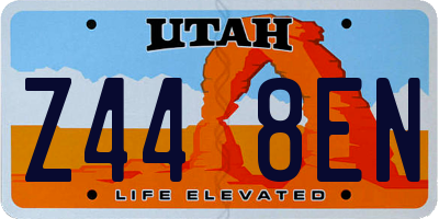 UT license plate Z448EN