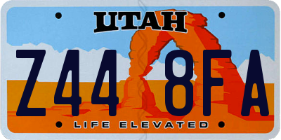 UT license plate Z448FA