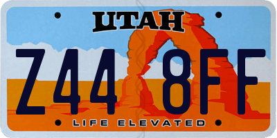 UT license plate Z448FF