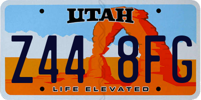 UT license plate Z448FG