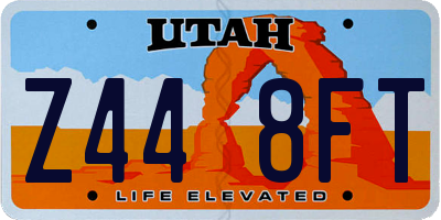 UT license plate Z448FT