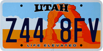 UT license plate Z448FV