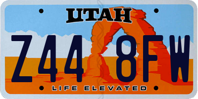UT license plate Z448FW