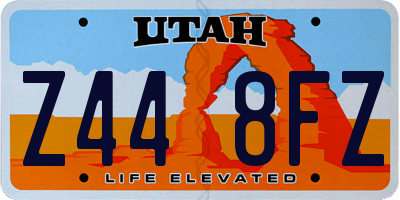 UT license plate Z448FZ