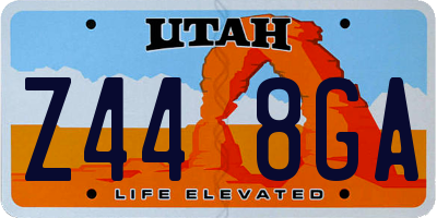 UT license plate Z448GA