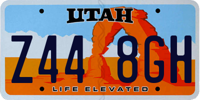 UT license plate Z448GH