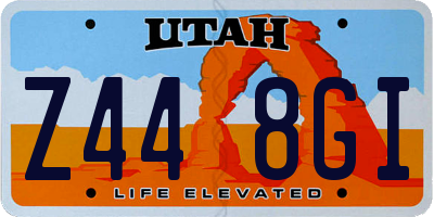 UT license plate Z448GI