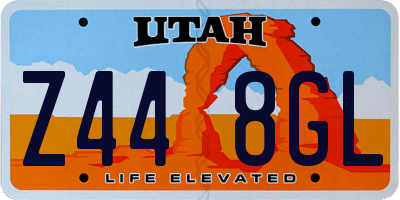 UT license plate Z448GL