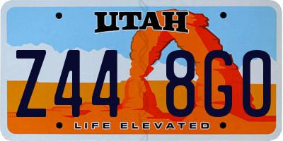 UT license plate Z448GO