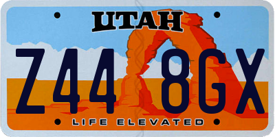 UT license plate Z448GX
