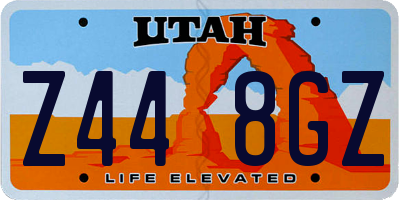 UT license plate Z448GZ