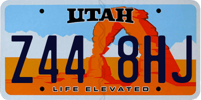 UT license plate Z448HJ