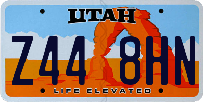 UT license plate Z448HN