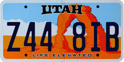 UT license plate Z448IB