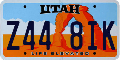 UT license plate Z448IK