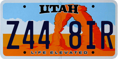 UT license plate Z448IR