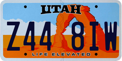 UT license plate Z448IW