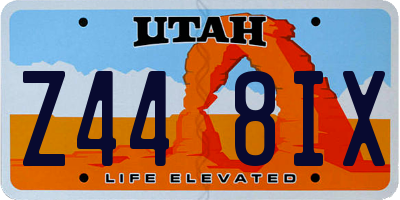 UT license plate Z448IX