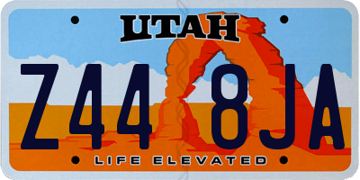 UT license plate Z448JA