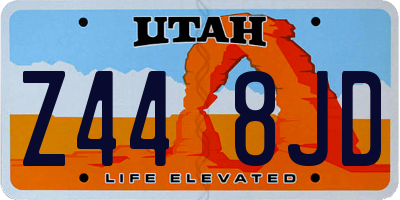 UT license plate Z448JD