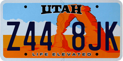 UT license plate Z448JK