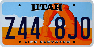 UT license plate Z448JO