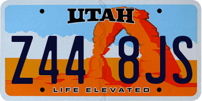 UT license plate Z448JS