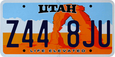 UT license plate Z448JU
