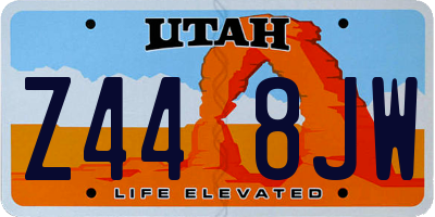 UT license plate Z448JW