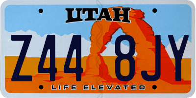UT license plate Z448JY